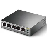 Коммутатор TP-LINK TL-SG1005P 5-портовый гигабитный настольный коммутатор с 4 портами PoE, 5 гигабитных портов RJ45,включая 4 порта PoE, бюджет PoE до 65 Вт, стальной корпус, {12} (083212)
