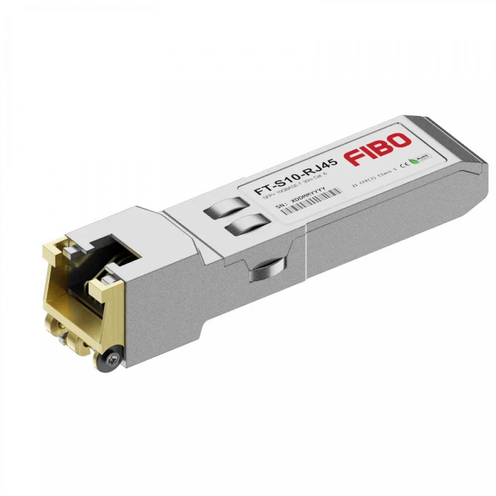 Трансивер/ FIBO FT-S10-RJ45 SFP+ модуль RJ45, 10G, 30м, cat 5E