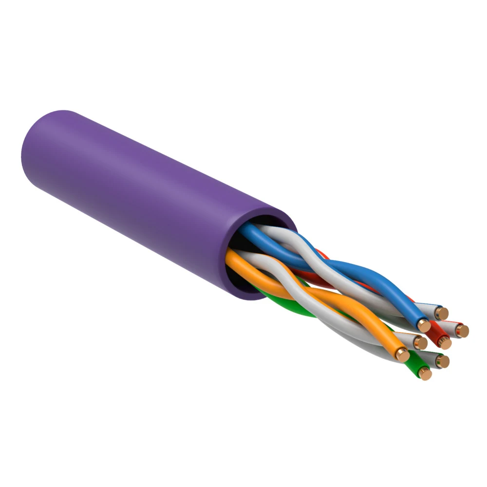 Кабель информационный ITK LC1-C5E04-126 кат.5E UTP 4 пары 24AWG LSZH внутренний 305м фиолетовый