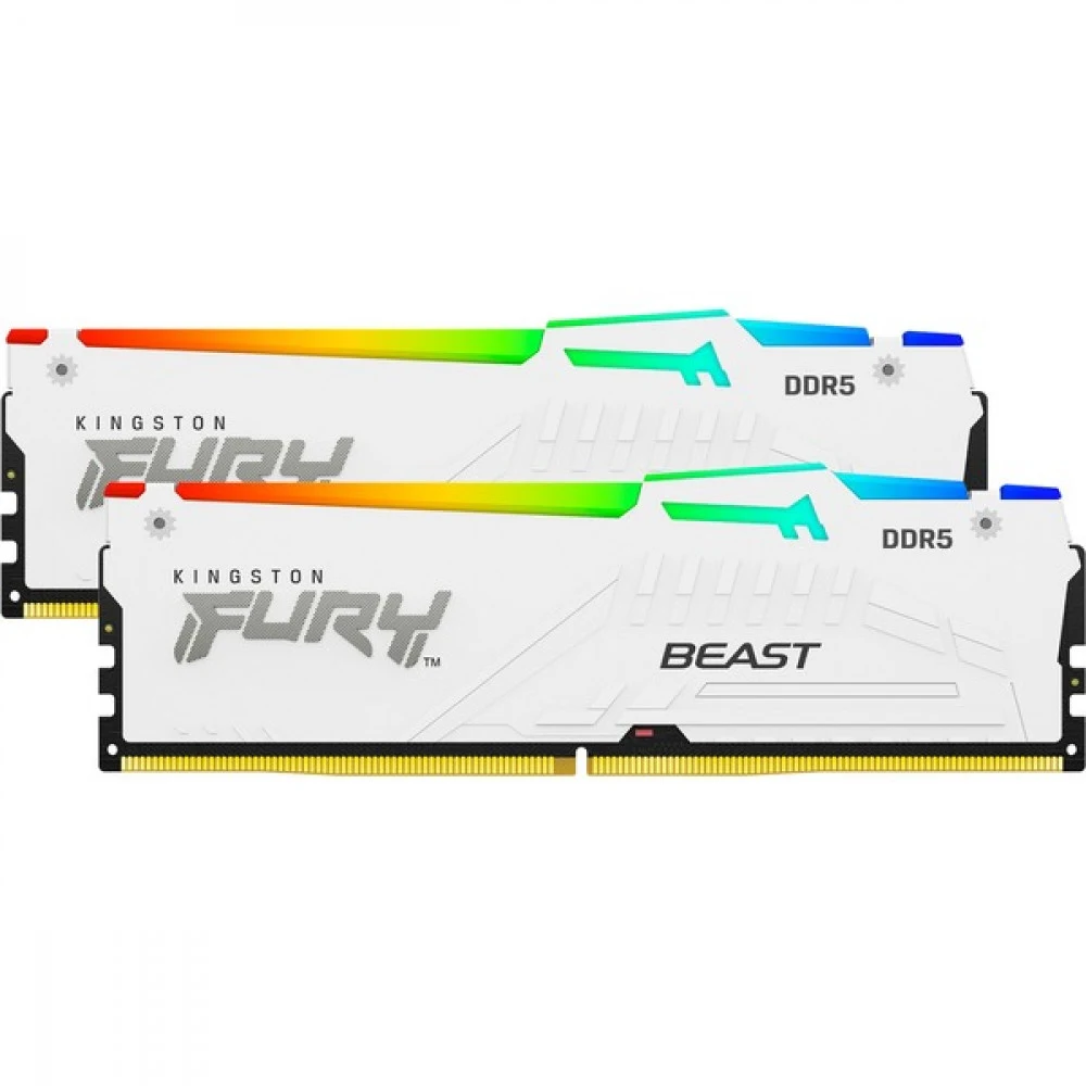 Память DDR5 2x16GB 5200MHz Kingston KF552C40BWAK2-32 Fury Beast RGB RTL Gaming PC5-41600 CL40 DIMM 288-pin 1.25В single rank с радиатором Ret