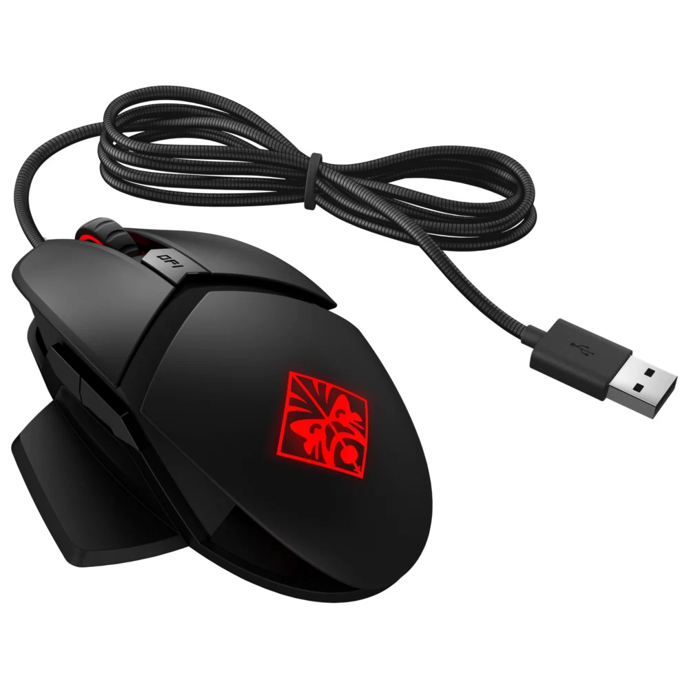 Мышь HP Omen Reactor, Black, Wired, Gaming, Optical, 16000dpi, RGB backlight, USB