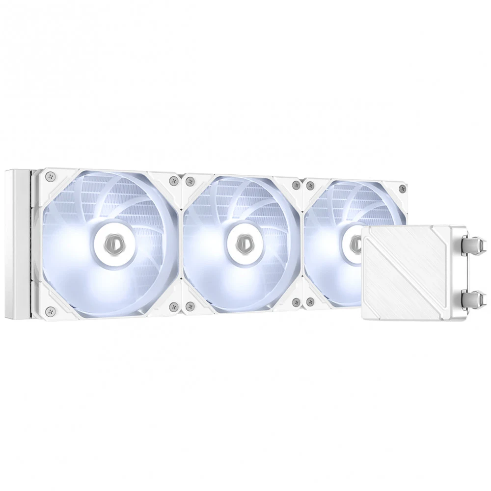 Система водяного охлаждения ID-Cooling Dashflow 360 Basic Soc-AM5/AM4/1151/1200/2066/1700 белый 4-pin 15.2-35.2dB Al+Cu 350W Ret (DASHFLOW 360 BASIC WHITE) [DASHFLOW 360 BASIC WHITE]