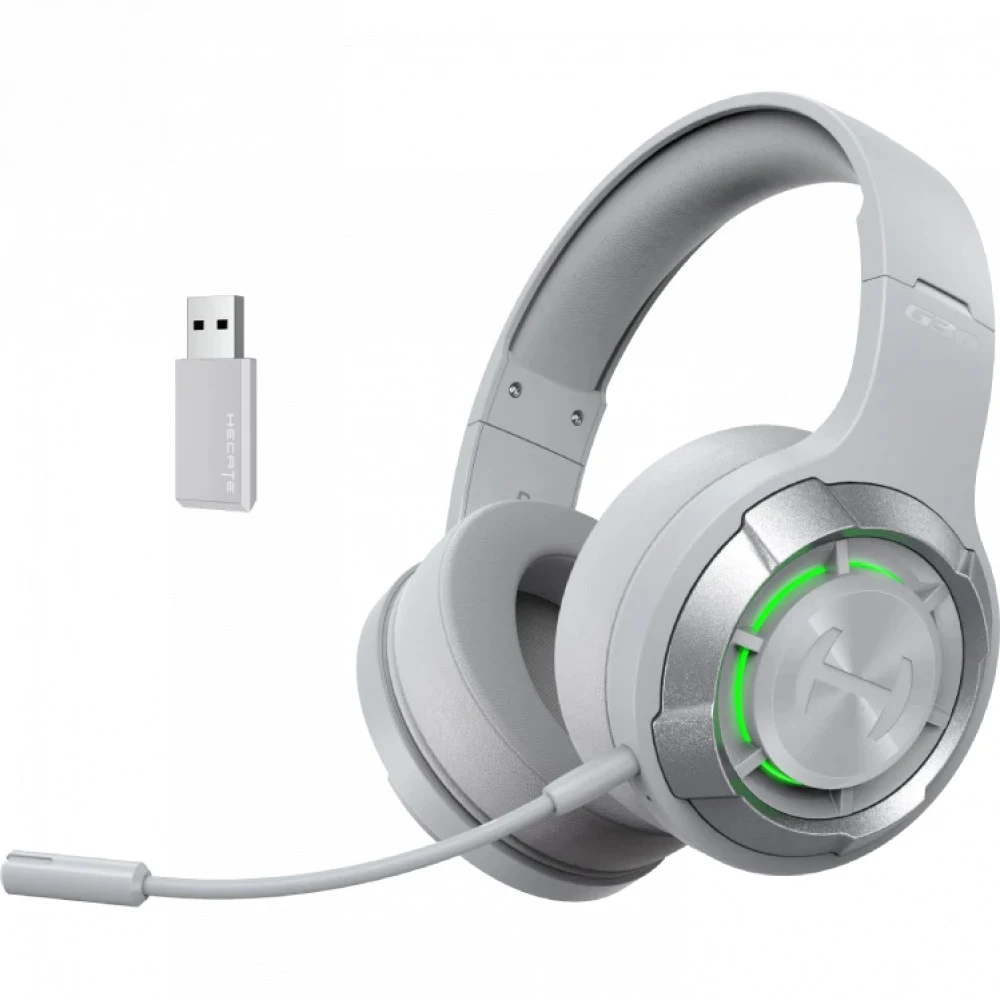 Bluetooth гарнитура Edifier G30S, 20Hz-20kHz, 32 Оm, 95 dB, BT5.3, RGB, Grey