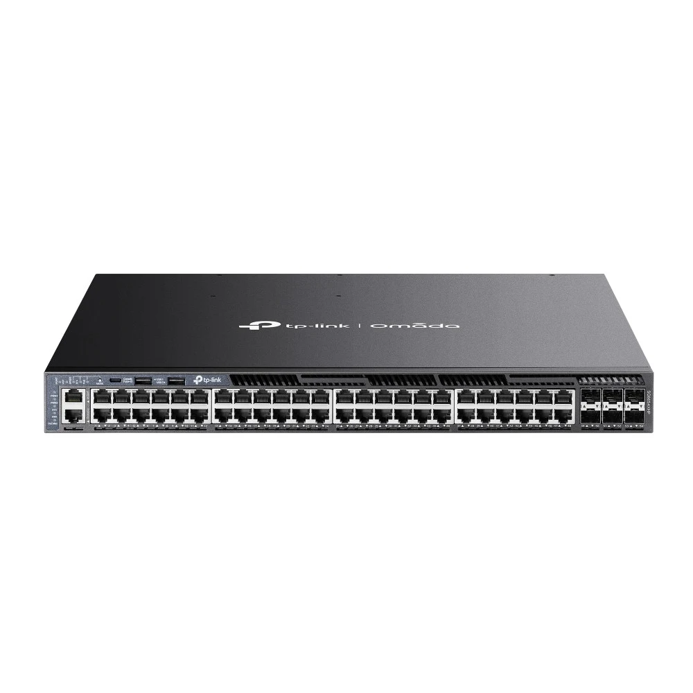 TP-Link SG6654XHP, Стекируемый управляемый коммутатор 3го уровня Omada с 48 гигабитными портами PoE+ и 6 портами SFP+