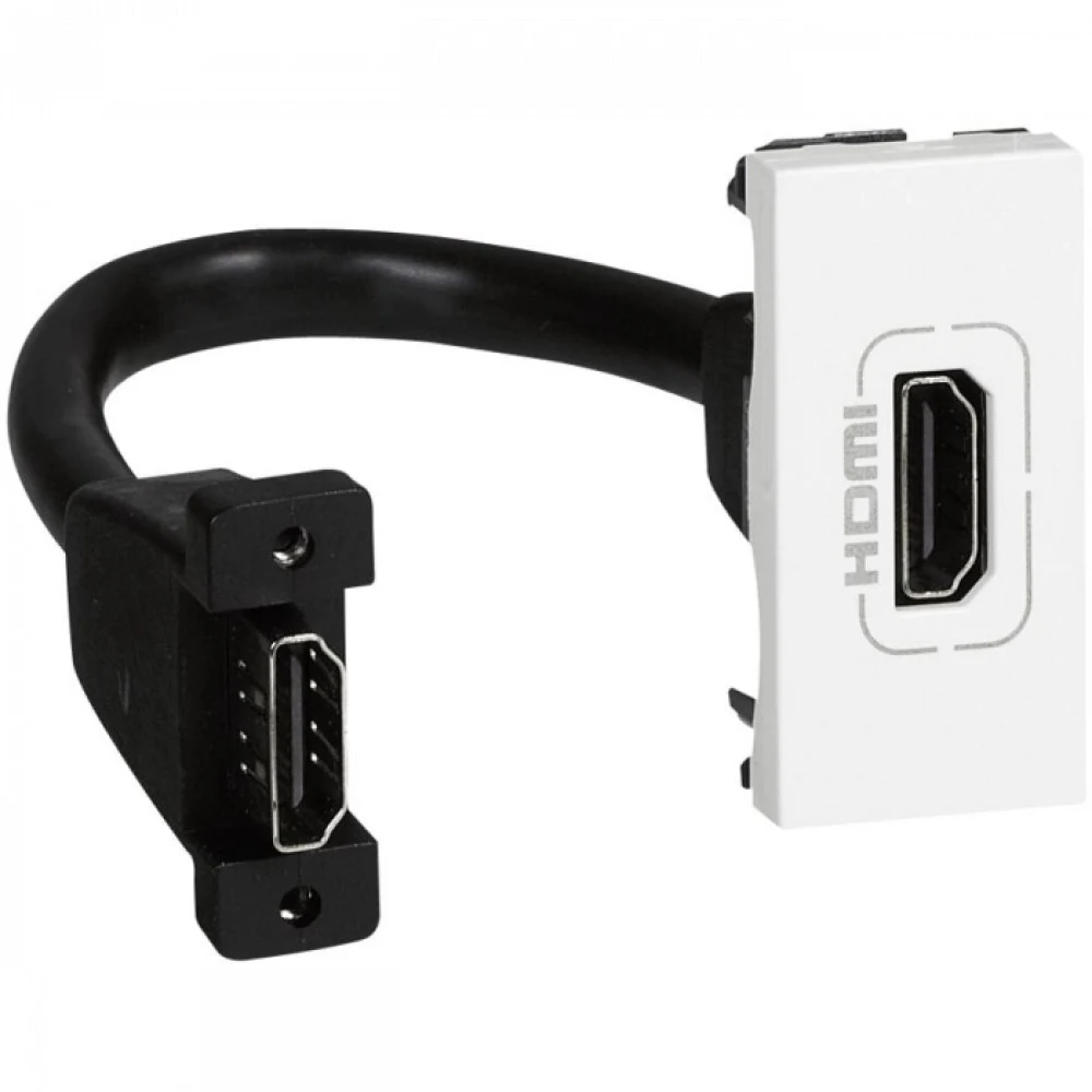 Legrand 078778 Роз. HDMI со шнуром 1М бел MSC