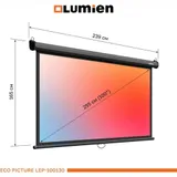 [LEP-100130] Настенный экран Lumien [Eco Picture] 157х227см (рабочая область 124х221 см) (100") Matte White верх.кайма 30 см, восьмигранный корпус, возможность потолочн./настенного крепления, 16:9,