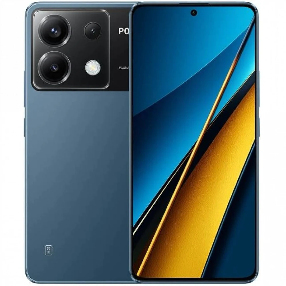 Смартфон POCO X6 5G, 7sGen2 12/512GB, 6.67"AMOLED, 2712x1220, BT5.2, IrDA, NFC, 2xSIM, Blue