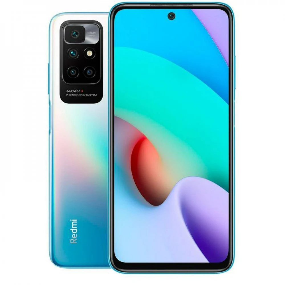Смартфон Xiaomi Redmi 10 2022, A11/2.0+1.8GHz/4GbRAM/128GbROM/6.5",2400x1080/Wi-Fi/2SIM, Sea Blue