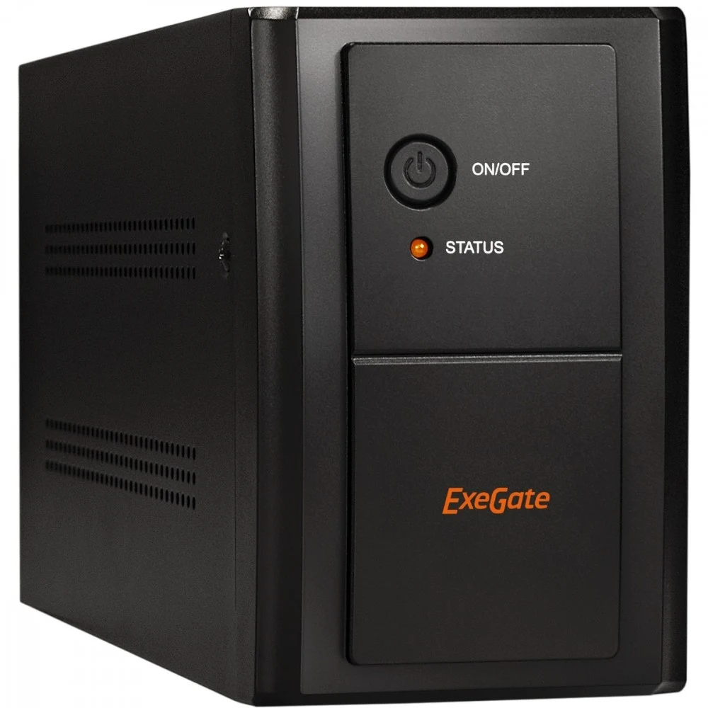 С витрины! ИБП ExeGate SpecialPro UNB-1000.LED.AVR.4SH.RJ (1000VA/650W, LED, AVR,4*Schuko, RJ45/11, батарея 12V 7.2Ah - 2 шт., металлический корпус, Black)