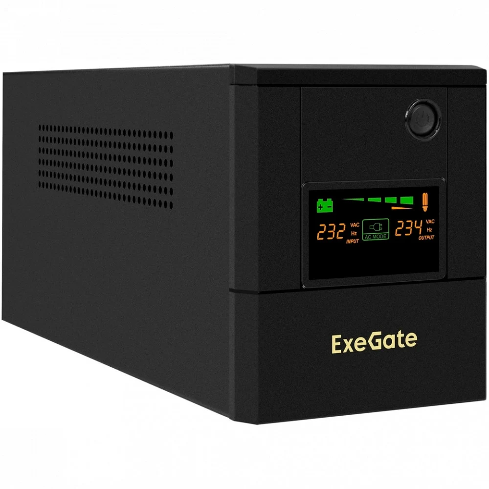 ИБП ExeGate SpecialPro Smart LLB-1000.LCD.AVR.8C13 (1000VA/700W, LCD, 8*C13, батарея 12V 7.2Ah - 2 шт., металлический корпус, Black)