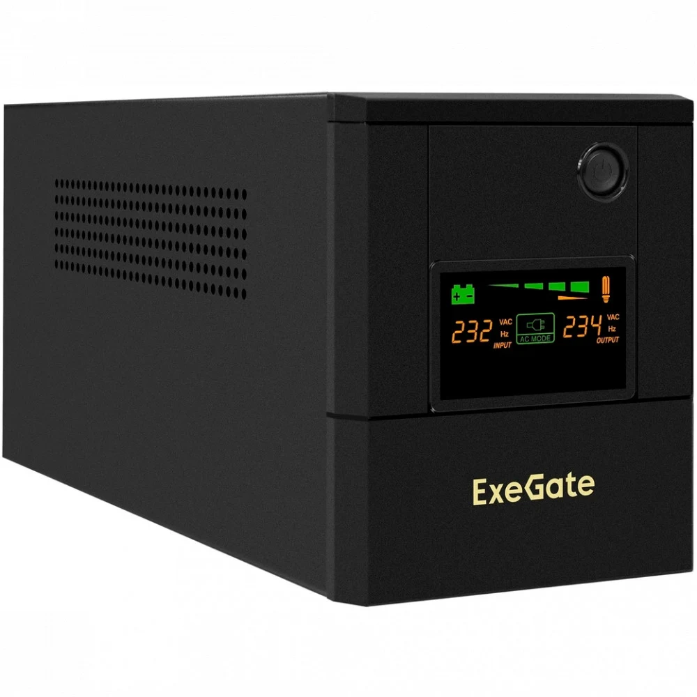 ИБП ExeGate SpecialPro Smart LLB-1000.LCD.AVR.8C13.USB (1000VA/700W, LCD, 8*C13,USB, батарея 12V 7.2Ah - 2 шт., металлический корпус, Black)