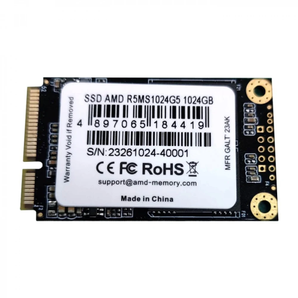 Твердотельный накопитель SSD AMD Radeon 1024GB Client SSD mSATA 3D NAND Retail R5MS1024G5