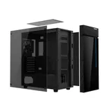 Компьютерный корпус, Gigabyte, GB-C200G (4719331551247), ATX/Micro ATX, 2*USB3.0, HD-Audio+Mic, Кулер 12см, Без Б/П, Чёрный