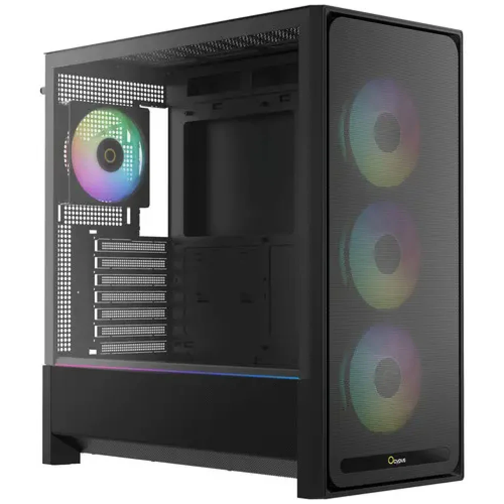 Корпус ПК без блока питания/ Case Ocypus Delta C70 BK ARGB, Midi-Tower, TG, 4x120mm ARGB, 2xUSB-A 3.0 + 1xUSB-C 3.1, E-ATX, ATX, mATX, mITX Black