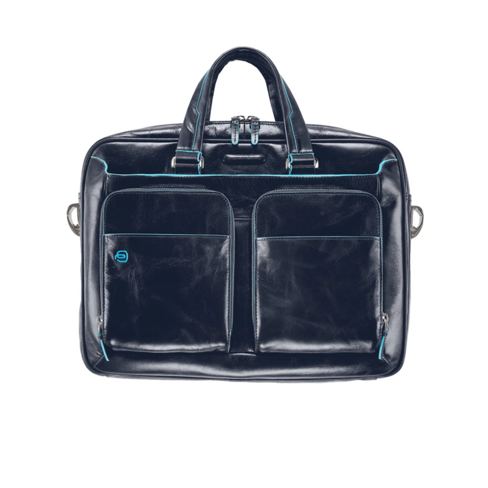 Деловая сумка Piquadro Blue Square CA2849B2/BLU2 с отделением для ноутбука 15" синяя натур.кожа