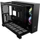 Корпус без блока питания/ Case Corsair iCUE LINK 2500X RGB, Midi-Tower, TG, 2x120mm RGB, 2xUSB-A 3.2, 1xUSB 3.2 Type-C, mATX, mITX Black
