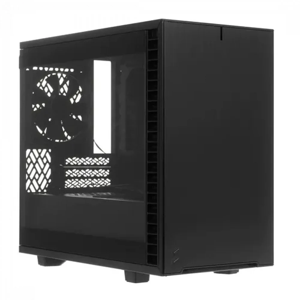 Корпус ПК без блока питания/ Case Fractal Design Define 7 Nano TG Light Tint, Mini-Tower, 1x120mm + 1x140mm, 2xUSB-A 2.0 + 2xUSB-A 3.2 + 1xUSB 3.2 Type-C mITX, mDTX Black