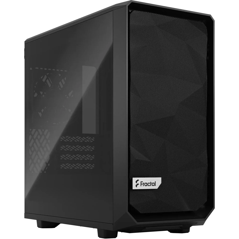 Корпус ПК без блока питания/ Case Fractal Design Meshify 2 Mini TG Dark Tint, Mini-Tower, 1x120mm + 1x140mm, 2xUSB-A 3.2 + 1xUSB 3.2 Type-C mATX, mITX, mDTX Black