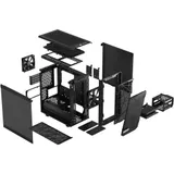 Корпус ПК без блока питания/ Case Fractal Design Meshify 2 Mini TG Dark Tint, Mini-Tower, 1x120mm + 1x140mm, 2xUSB-A 3.2 + 1xUSB 3.2 Type-C mATX, mITX, mDTX Black