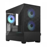 Корпус ПК без блока питания/ Case Fractal Design Pop Mini Air RGB TG Clear Tint, Mini-Tower, 3x120mm RGB, 2xUSB-A 3.2 mATX, mITX Black