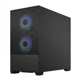 Корпус ПК без блока питания/ Case Fractal Design Pop Mini Air RGB TG Clear Tint, Mini-Tower, 3x120mm RGB, 2xUSB-A 3.2 mATX, mITX Black