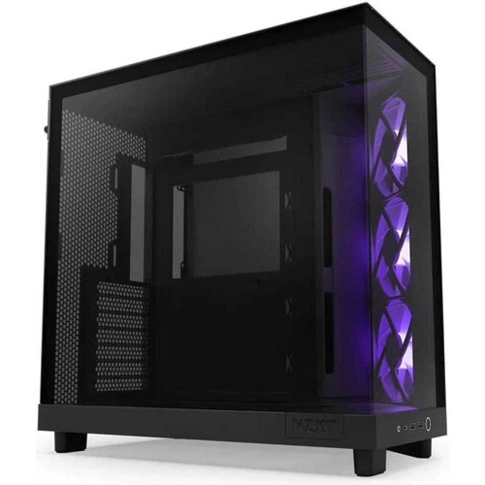 Компьютерный корпус, NZXT, H6 Flow RGB, CC-H61FB-R1, Mid-Tower, ATX/M-ATX/M-ITX, USB 3.2 Type-A *2, USB 3.2 Type-C *1, Audio=Mic *1, 3*120мм F120 RGB fan (передняя правая), Высота процессорного куле