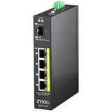 ZYXEL RGS100-5P-ZZ0101F Промышленный PoE+ коммутатор Zyxel RGS100-5P, 4xGE PoE+, 1xSFP, крепление на стену/DIN-рейку, IP30, два источника питания DC, бюджет PoE 120 Вт
