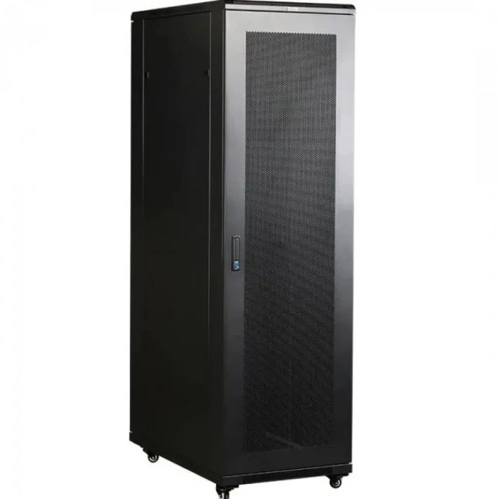 Шкаф серверный Lanmaster Business (TWT-CBB-42U-8X12-P1) напольный 42U 800x1200мм пер.дв.перфор. задн.дв.перфор. 2 бок.пан. 800кг черный IP20