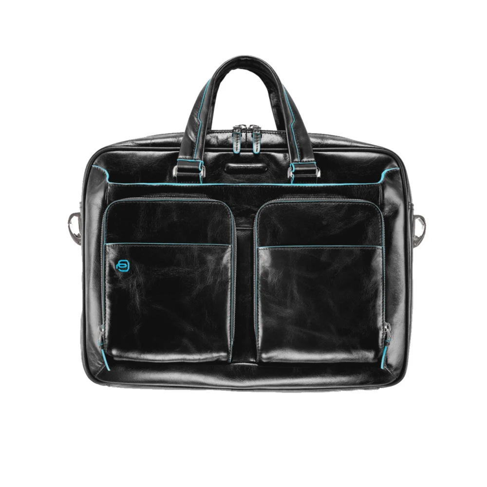 Деловая сумка Piquadro Blue Square CA2849B2/N с отделением для ноутбука 15" черная натур.кожа