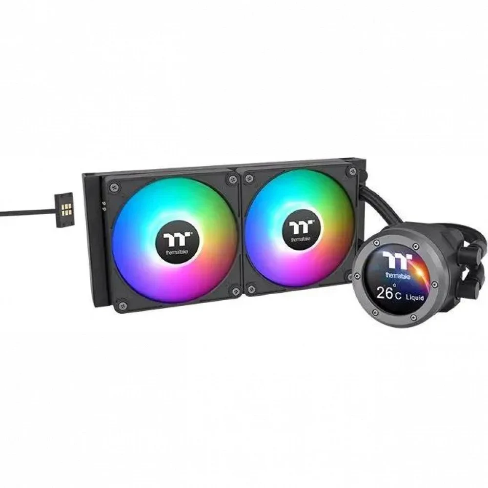 Система водяного охлаждения Thermaltake TH280 V2 Ultra EX ARGB Soc-AM5/AM4/1200/1700/1851 черный 4-pin 30.7dB Al+Cu LCD Ret (CL-W416-PL14SW-A) [CL-W416-PL14SW-A]