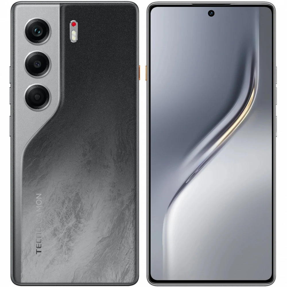 Мобильный телефон, TECNO, CAMON 40 (CM5) 256+8 GB, 6.78" AMOLED, Аккумулятор 5200 мАч, 50MPx+8MPx+ AI/32MPx, MediaTek Helio G100 Ultimate, 45W, (Galaxy Black) черный