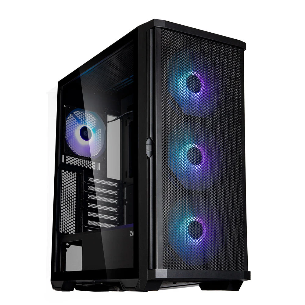 Корпус MidiTower Zalman Z10 PLUS (ATX, black, window, 2xUSB3.0, 1xUSB 3.1 Type-C, 3x140mm ARGB, 1x120mm ARGB) (Zalman Z10 DUO)