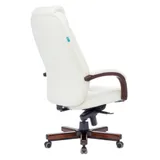 Кресло руководителя Бюрократ T-9923WALNUT/IVORY слоновая кость кожа крестовина дерево