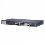 PoE Сетевой коммутатор | Интерфейс: Hi-PoE 4×RJ45 1Гбит/с / PoE 20×RJ45 1Гбит/с / Uplink 2×RJ45 1Гбит/с / Uplink 2×SFP 1Гбит/с | Протокол: IEEE 802.3 / 802.3u / 802.3x / 802.3z / 802.3ab | PoE Станд