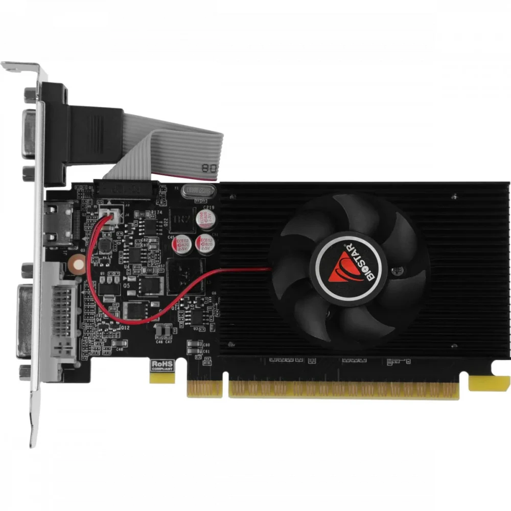 Видеокарта Biostar PCI-E GT710-2GB D3 LP NVIDIA GeForce GT 710 2Gb 64bit DDR3 954/1333 DVIx1 HDMIx1 CRTx1 HDCP Ret low profile [VN7103THX6]