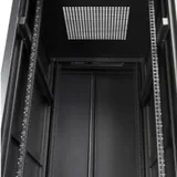 Шкаф LANMASTER 19" Business, 42U 800x800, черный, передняя дв. перфорир., задняя дв. распашная перфорир. (TWT-CBB-42U-8x8-P1)