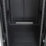 Шкаф LANMASTER 19" Business, 42U 800x800, черный, передняя дв. перфорир., задняя дв. распашная перфорир. (TWT-CBB-42U-8x8-P1)