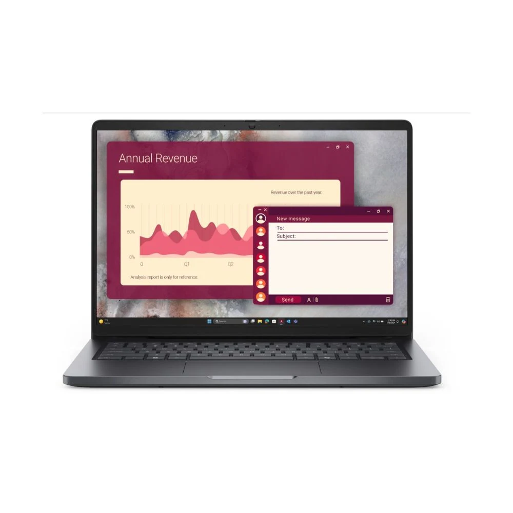 Ноутбук Dell/Pro 14 PC14250/3г/Core Ultra 7/255U/2 GHz/32 Gb/SSD/512 Gb/No ODD/Graphics/integrated/14 ''/1920x1200/Windows 11/Pro/64/Copilot+ PC Fing 210-BQHF/BTO108_PC14250_EMEA