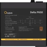 Блок питания 650W Ocypus Delta P650 (ATX, 80+ Bronze, APFC, 20+4 pin, 120mm fan, PCI-E 6+2Px3, 8xSATA) (Delta-P650-B1FDBK024X-EU)