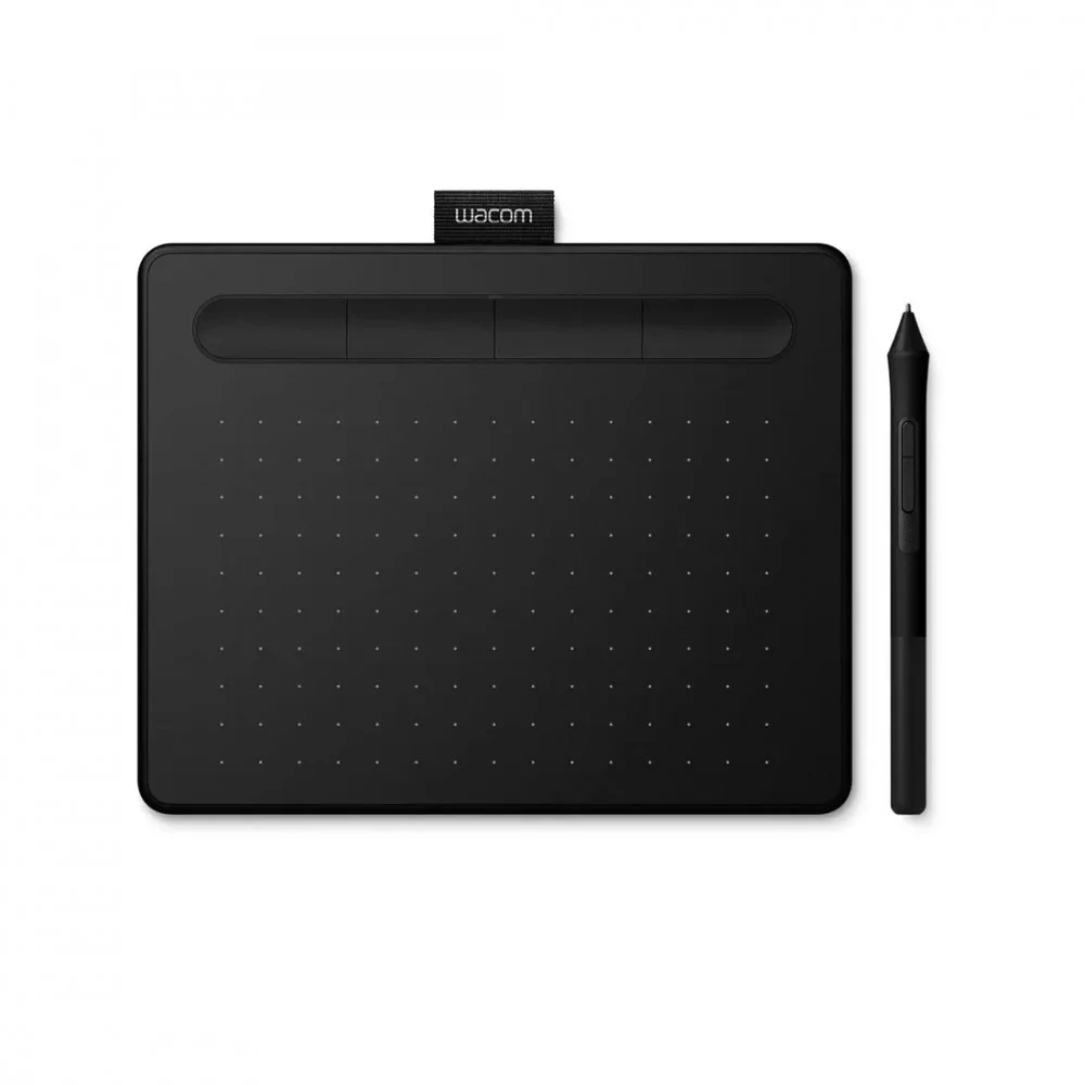 Графический планшет, Wacom, Intuos S CTL-4100K-N (CTL-4100/K0-BX), Разрешение 2540 lpi, Чувствительность к нажатию 4096, 4 программируемые клавиши, 2 клавиши на пере, Размер планшета 200*160*8,8 мм,