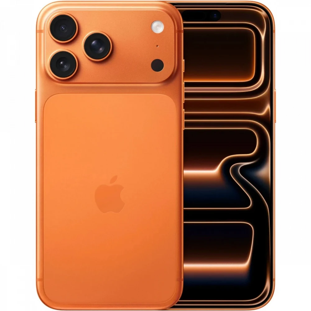 Смартфон Apple A3526 iPhone 17 Pro Max 256Gb оранжевый моноблок 3G 4G 1Sim 6.9" 1320x2868 iOS 26 48Mpix 802.11 a/b/g/n/ac/ax/be NFC GPS Protect