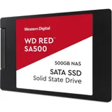 Твердотельный накопитель SSD WD Red SA500 WDS500G1R0A 500GB 2.5" Client SATA 6Gb/s, 560/530, IOPS 95/85K, MTBF 2M, 3D TLC, 350TBW, NAS, Retail (872346)