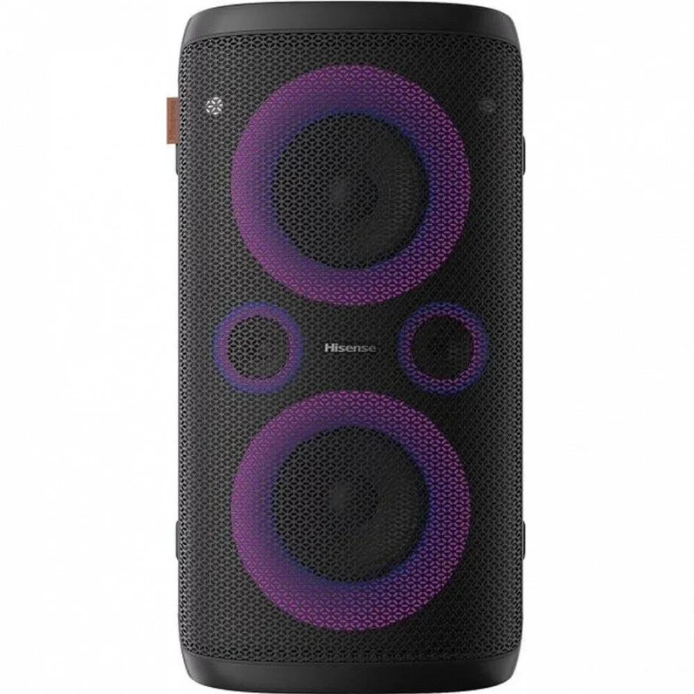 Портативная колонка Hisense/ 2.0 300W (встроенный сабвуфер 100Вт) Bluetooth, Караоке, подключение гитары, беспроводная зарядка
