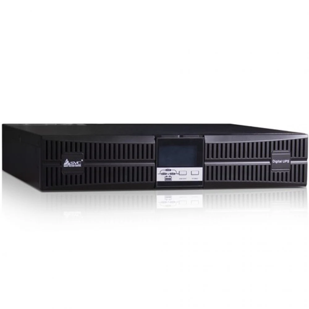 SVC, RT-1KL-LCD/A7 ИБП, Онлайн, 1кВА/0.9кВт, Вход:220В, AVR:110-288В, Вых.:200/208/220/230/240В±1%, 50/60Гц±0.5%, АКБ 3*12В/9Ач, Возм.подкл.внешних АКБ/Блоков, Шина=36В, ЗУ=1А , LCD-дисплей