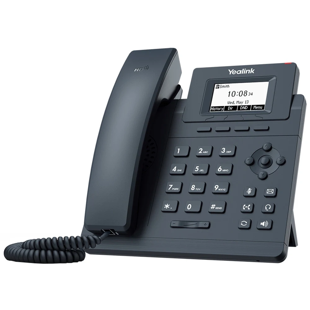 IP Телефон YEALINK SIP-T30P, 1 аккаунт, 2.3" LCD-экран 132х64, PoE, шт. БП в комплекте
