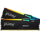 Память DDR5 2x8GB 5200MHz Kingston KF552C40BBAK2-16 Fury Beast Black RGB RTL PC5-41600 CL40 DIMM 288-pin 1.25В kit single rank с радиатором Ret
