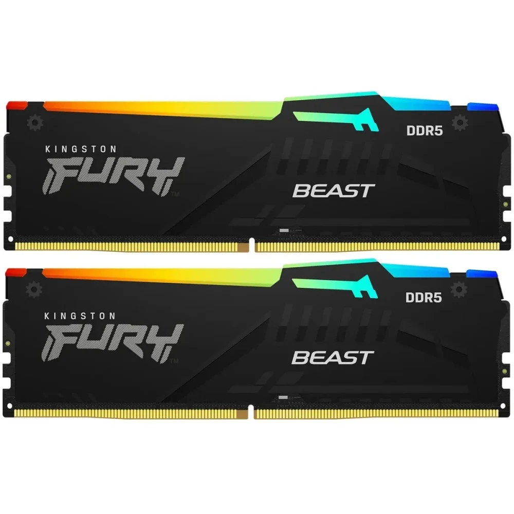 Память DDR5 2x8GB 6000MHz Kingston KF560C30BBEAK2-16 Fury Beast Black Expo RGB RTL Gaming PC5-48000 CL30 DIMM 288-pin 1.4В kit single rank с радиатором Ret