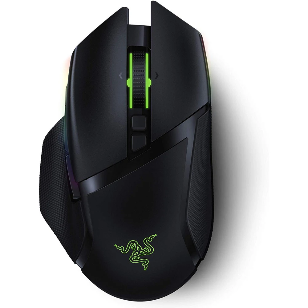 Компьютерная мышь с док-станцией, Razer, Basilisk Ultimate & Mouse Dock, RZ01-03170100-R3G1, игровая для FPS игр, оптический, 20 000 DPI (сенсор 5G), 11 кнопок, прорезиненные боковые вставки, подсве