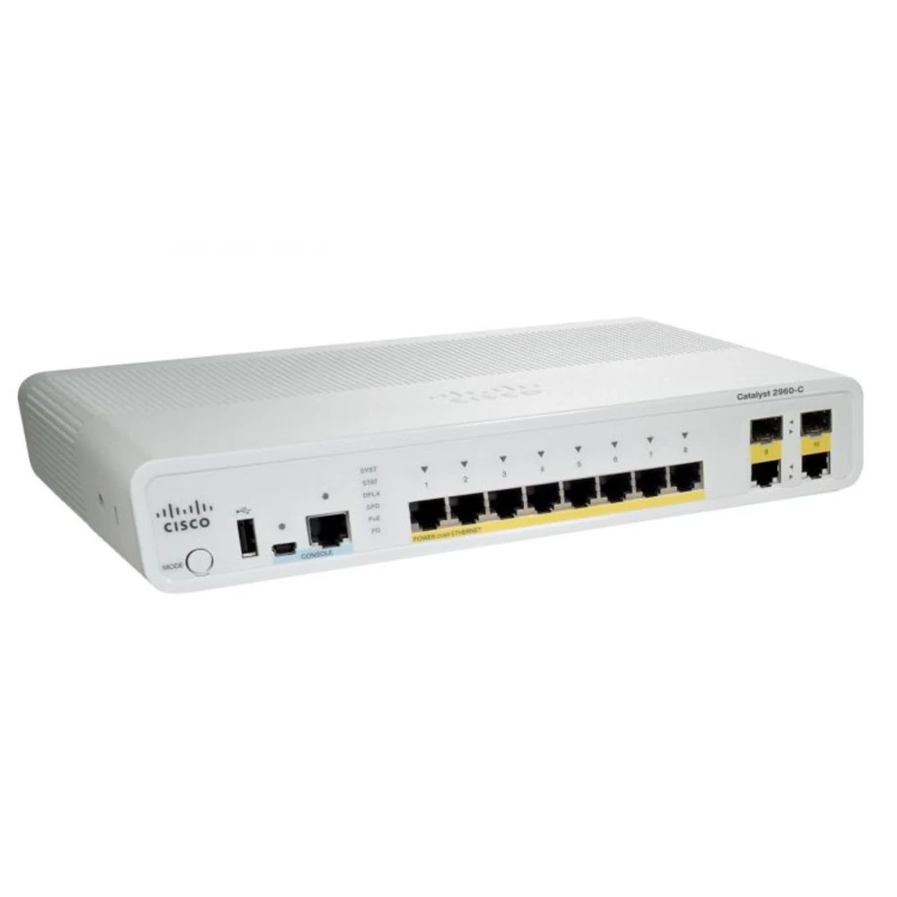WS-C2960C-8PC-L Коммутатор Catalyst 2960C Switch 8 FE PoE, 2 x Dual Uplink, Lan Base