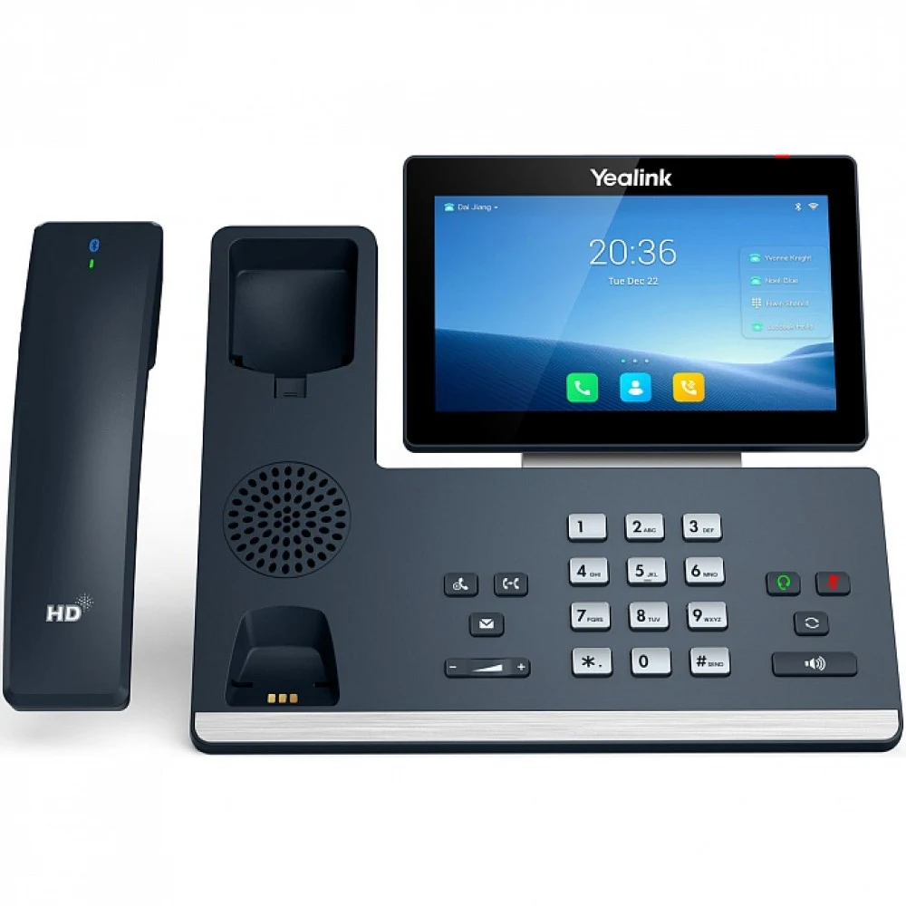 Телефон YEALINK SIP-T58W Pro, 16 аккаунтов, цветной сенсорный экран 7" 1024х600, Android, WiFi, Bluetooth трубка, GigE, без CAM50, без БП, шт